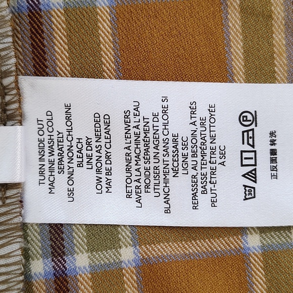 Urban Outfitter Plaid Flare Leg Front Pleat Trouser Pant / Size 2 - Picture 8 of 12